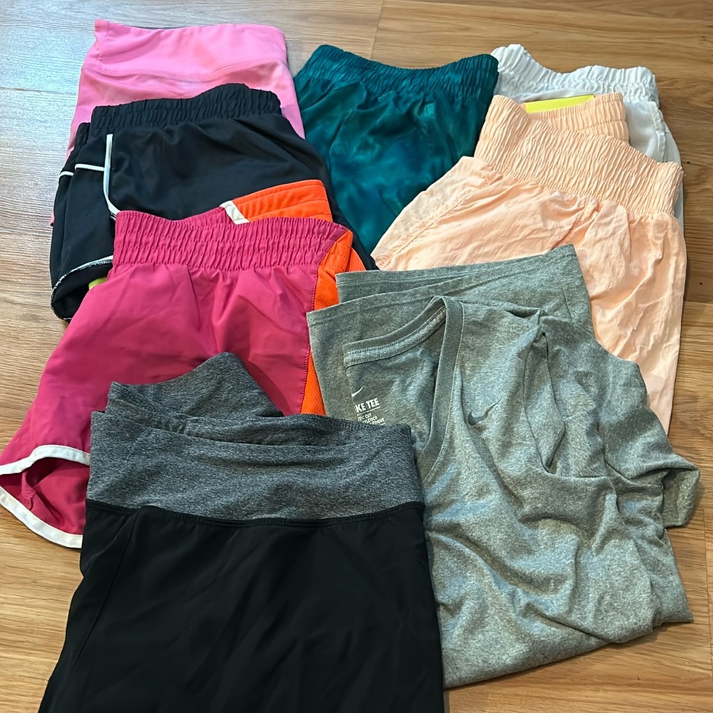 Athletic shorts- and  Nike shirt